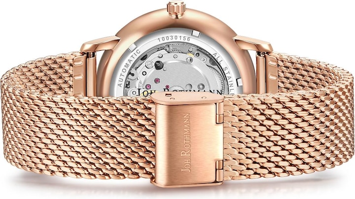 Produktbild John Rothmann Herren Automatikuhr Friedrich Edelstahl Roségold - 26875 (Analoguhr, 38.50 mm)