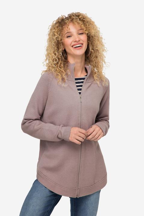 Actual product image Laurasøn Stand-Up Collar Long Sleeve Zip Up Cardigan (XL)