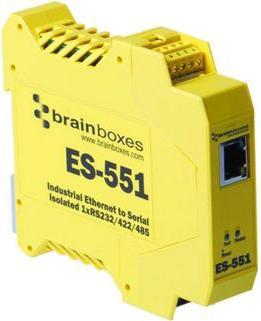 Actual product image Brainboxes Ethernet Industrial 1xRS232