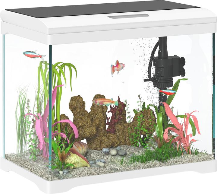 Image du produit PawHut Aquarium Glas, ABS Weiss (17 l)