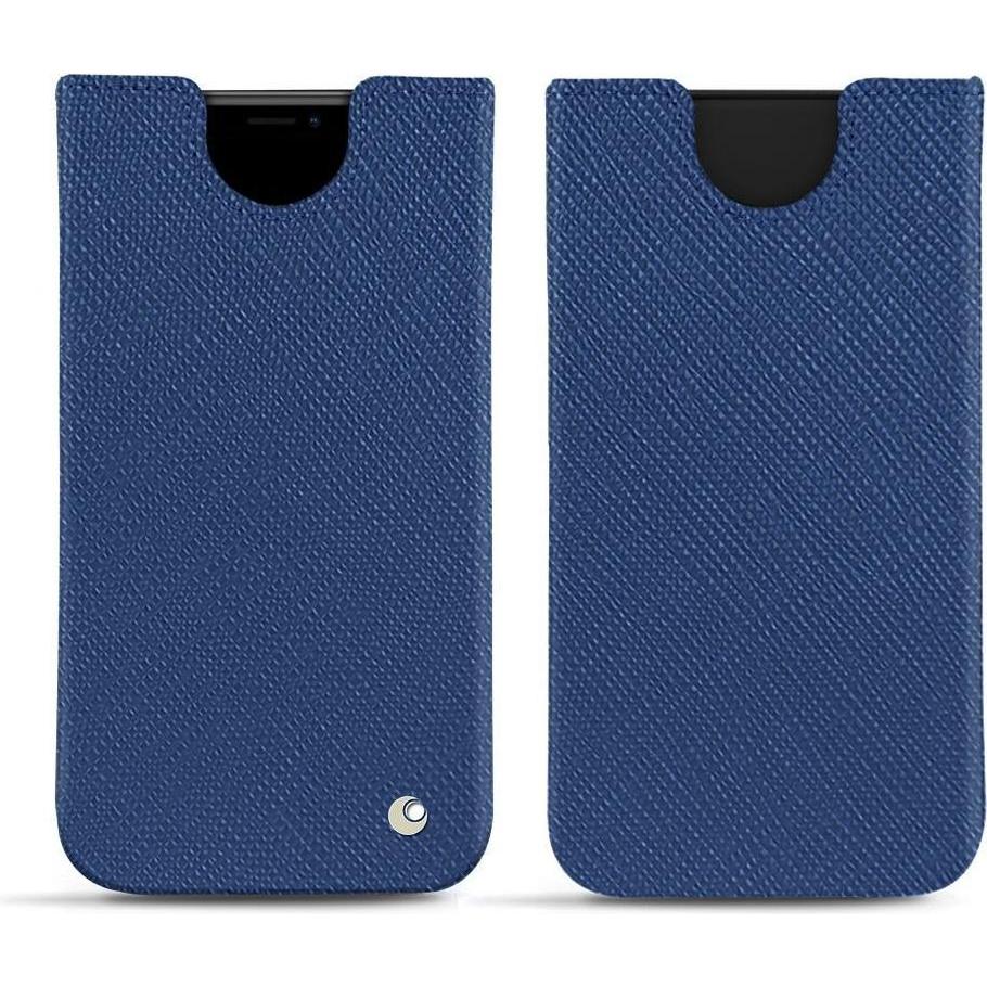 Noreve Lederschutzhülle (Apple iPhone XS Max), Smartphone Hülle, Blau