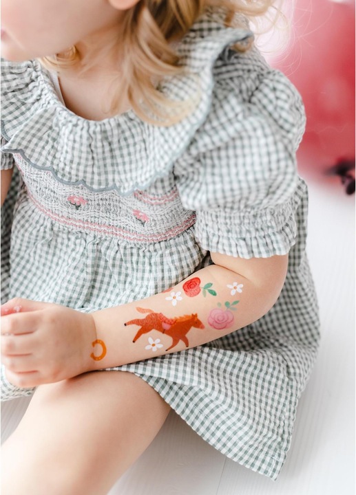 Actual product image Partydeco Tattoo set horse mix, 16 pieces