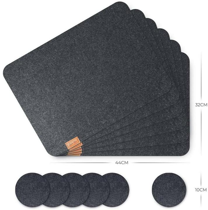 Actual product image Rose Tischset 44 x 32 cm, Anthrazit, 12er-Set (12 pcs., 44 x 32 cm)