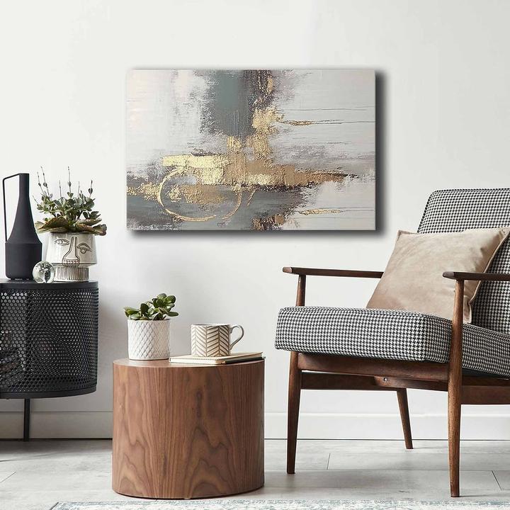 Produktbild Wallxpert Bild Gold/Grau (70 x 45 cm)
