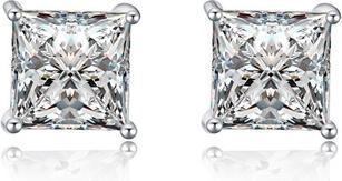 Moiss Elegant stud earrings with zircons E00014 - Dimension: 0.4 x 0.4 cm (L)