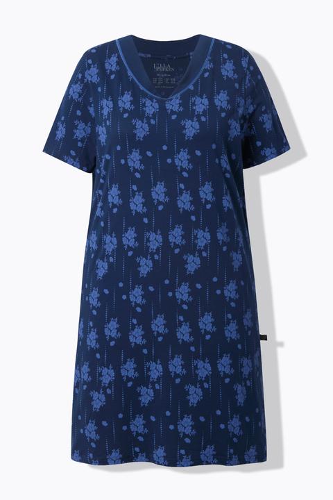 Image du produit Ulla Popken Grands T-shirts, lot de 2, motif à fleurs, col en V, manches courtes/sans manches (46, 48)