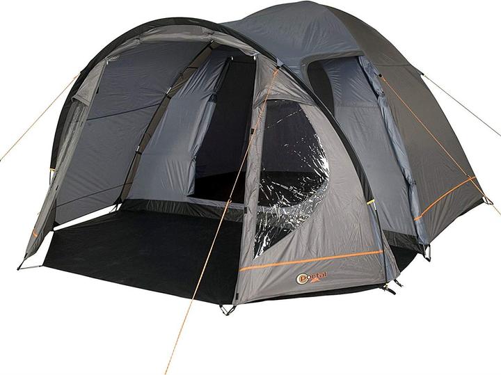 zelte kaufen fritz berger Milano Familienzelt 6 Personen | Schnellaufbau Kuppelzelt mit 215cm Stehhöhe | Wasserdichtes Campingzelt mit UV-Schutz Shadow Falls After Dark 99 Colour & Size:14g - Fluoro Orange Silver