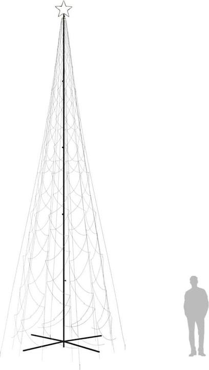 Produktbild vidaXL LED-Weihnachtsbaum Kegelform Warmweiss 3000 LEDs 230x800 cm