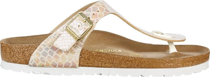 Actual product image Birkenstock GIZEH Kids Birko-Flor Narrow - Shiny Snake Cream (30)