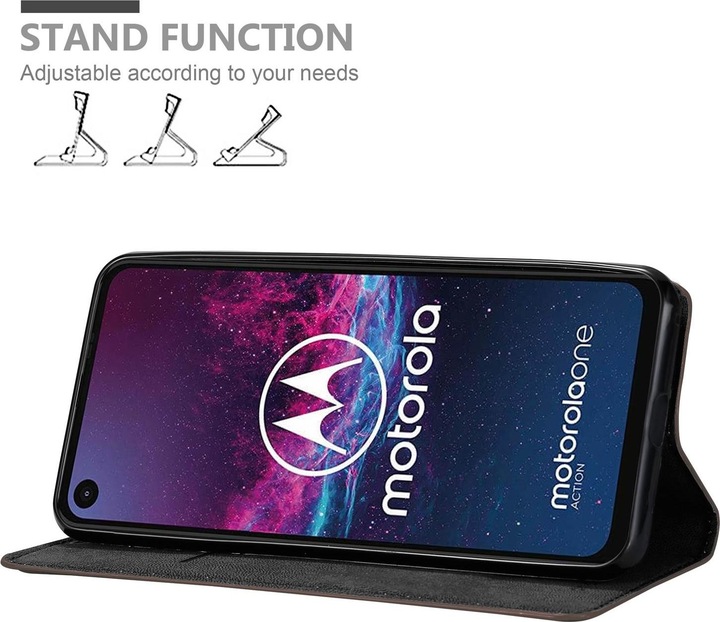 Produktbild Cadorabo Book Invisible Magnet Cover (Motorola One Action)