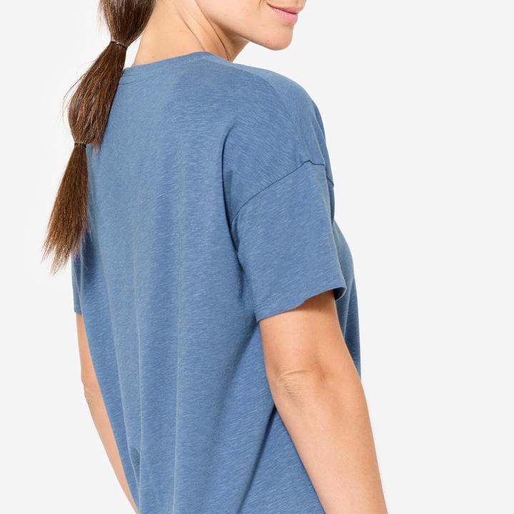 Produktbild Kimjaly Women's Short-Sleeved Yoga T-Shirt - Dark Blue (XXL)