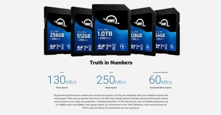 Produktbild OWC Atlas Pro 256 GB (256 GB, SDXC, UHS-II)