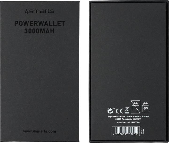 Image du produit 4smarts Banque d'alimentation PowerWallet 3000mAh (3000 mAh, 10 W, 11.10 Wh)