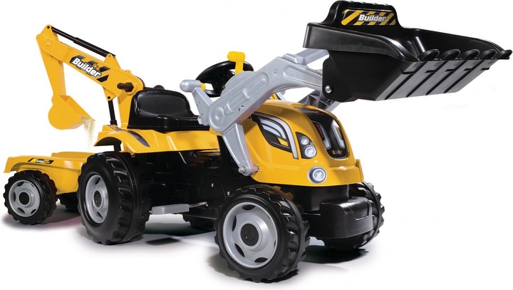 Immagine prodotto Smoby Trattore a pedali Max Builder con rimorchio