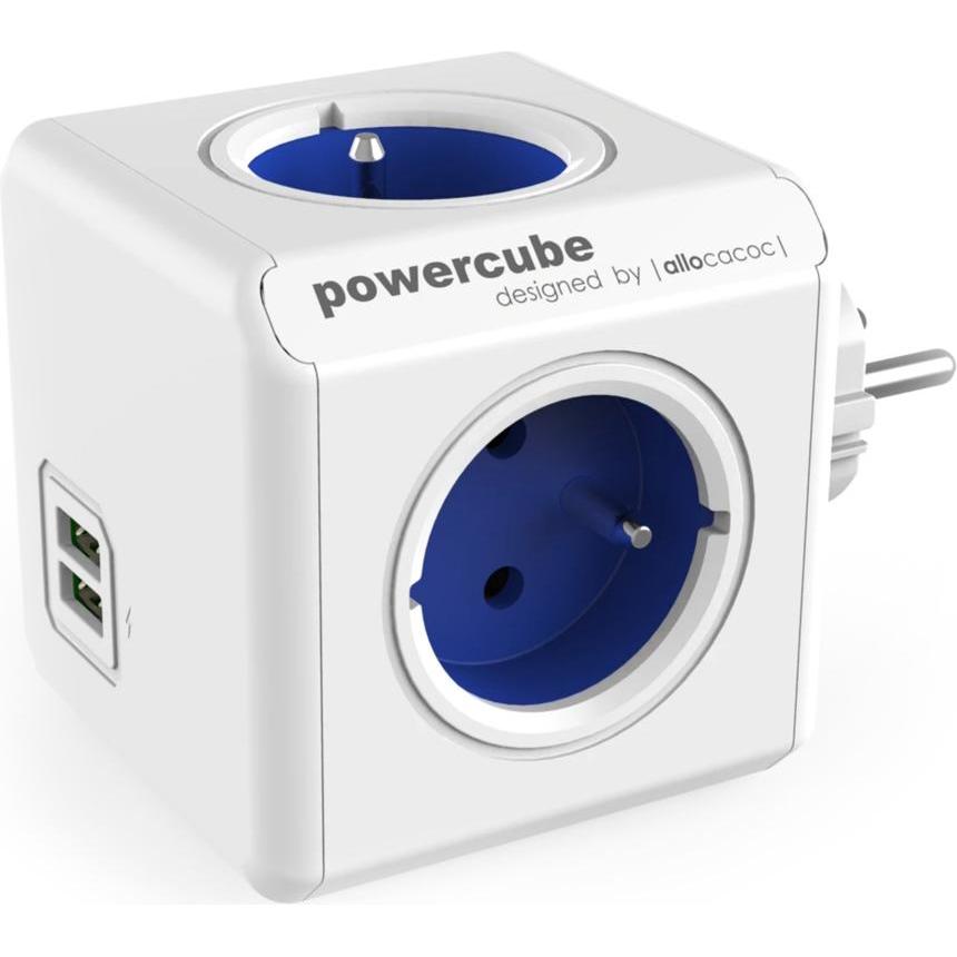 Allocacoc, Steckdosenleiste, PowerCube Original USB (E) Verlängerungskabel 4 AC-Ausgänge (4 x, CEE 7/5)