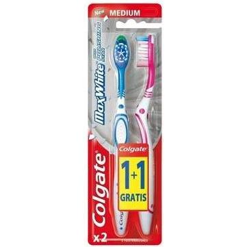 Colgate, Spazzolino manuale, Spazzolino medio Max White - Colori assortiti (Medio, 1 x)