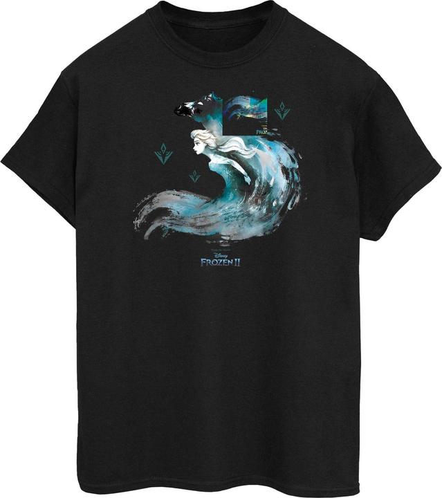 Actual product image Disney Womens/Ladies Frozen 2 Elsa With Nokk The Water Spirit Cotton Boyfriend T-Shirt (XXL)