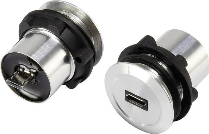 Produktbild Tru Components Micro USB-Einbaubuchse Buchse, Einbau Micro USB-01 Micro USB Buchse auf Micro USB Stecker Inhalt: 1