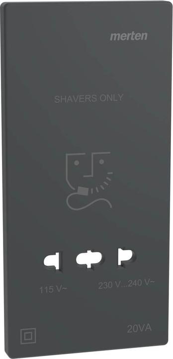 Actual product image Merten MEG2109-3434 Central plate wall plug-in unit anth anth glz