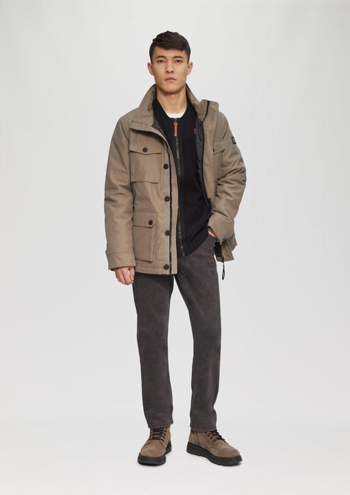 Produktbild S.Oliver Strickjacke Strickjacke aus Fabricmix mit Bomber-Kragen (M)