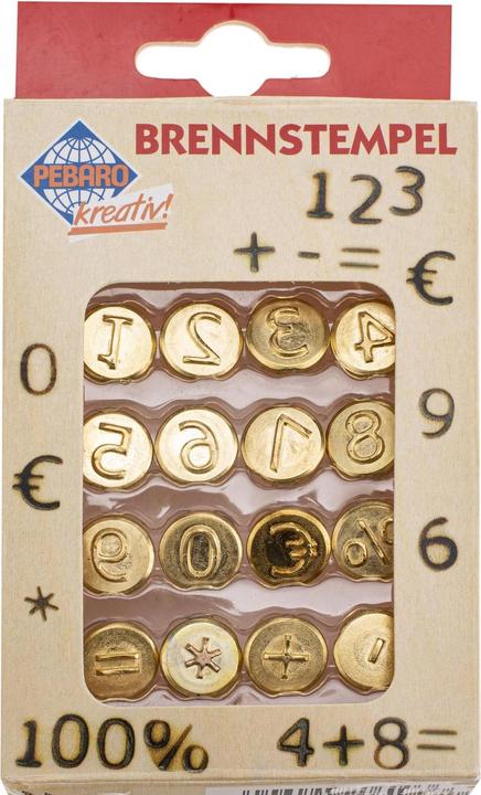 Glorex Branding iron numbers/characters 16 pieces