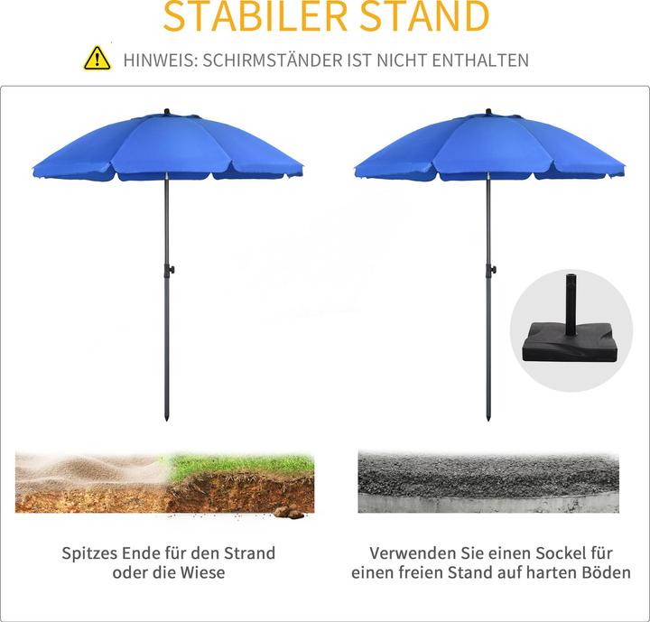 Actual product image Outsunny Parasol (1.80 m)