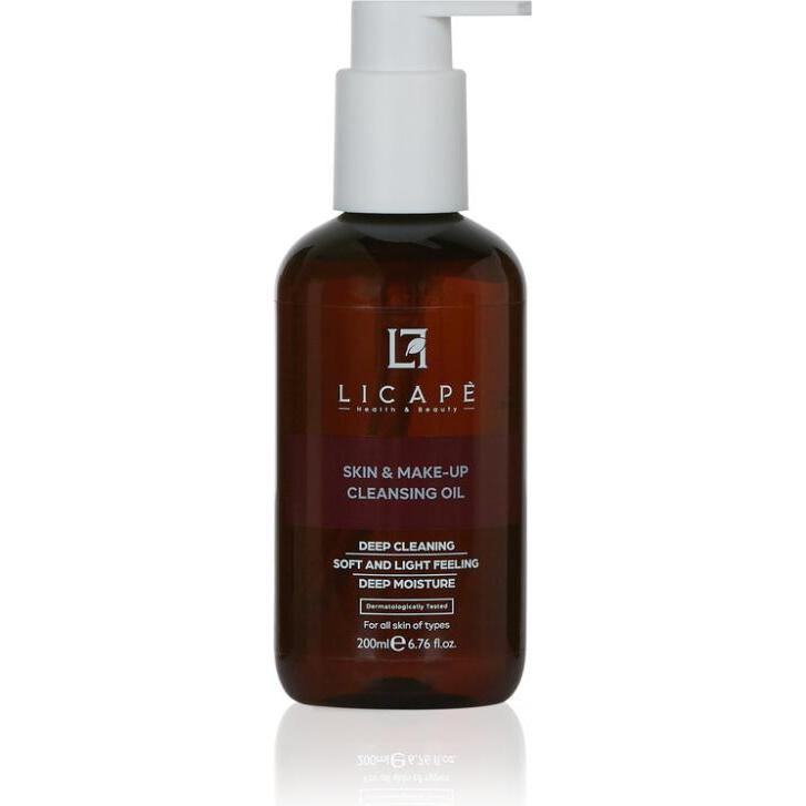 Licape, Pulizia viso, Reinigungsöl 200 ml - Zweiphasen-Reiniger für Haut & Make-up mit Anti-Akne (Lozione detergente, 200 ml)