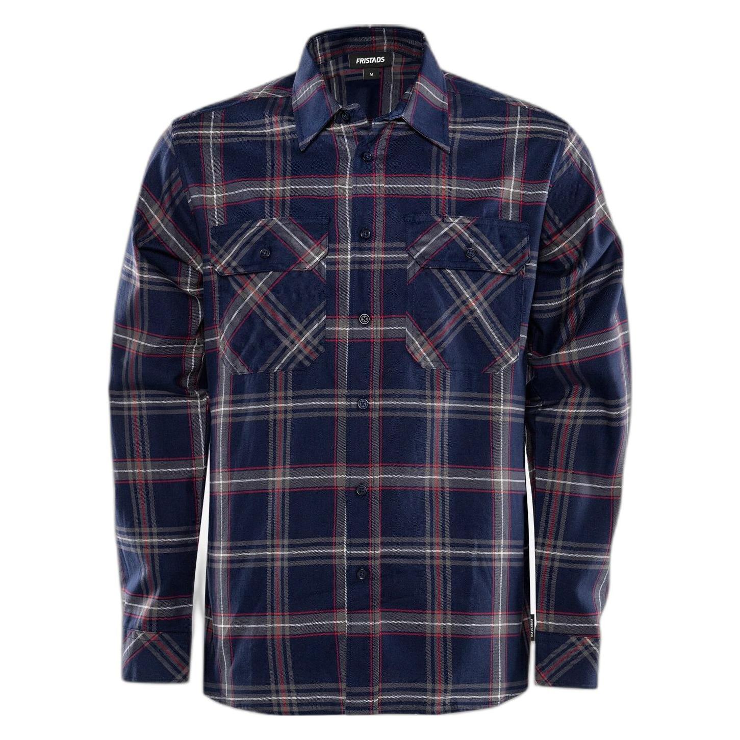 Fristads, Herren, Hemden, Flanellhemd Langarm 7421 Msf (Herren) 2XL, Blau, (Xxl)