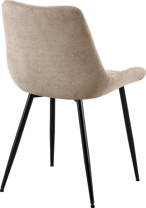 Actual product image CLP Sardna dining chair upholstered in corduroy with backrest