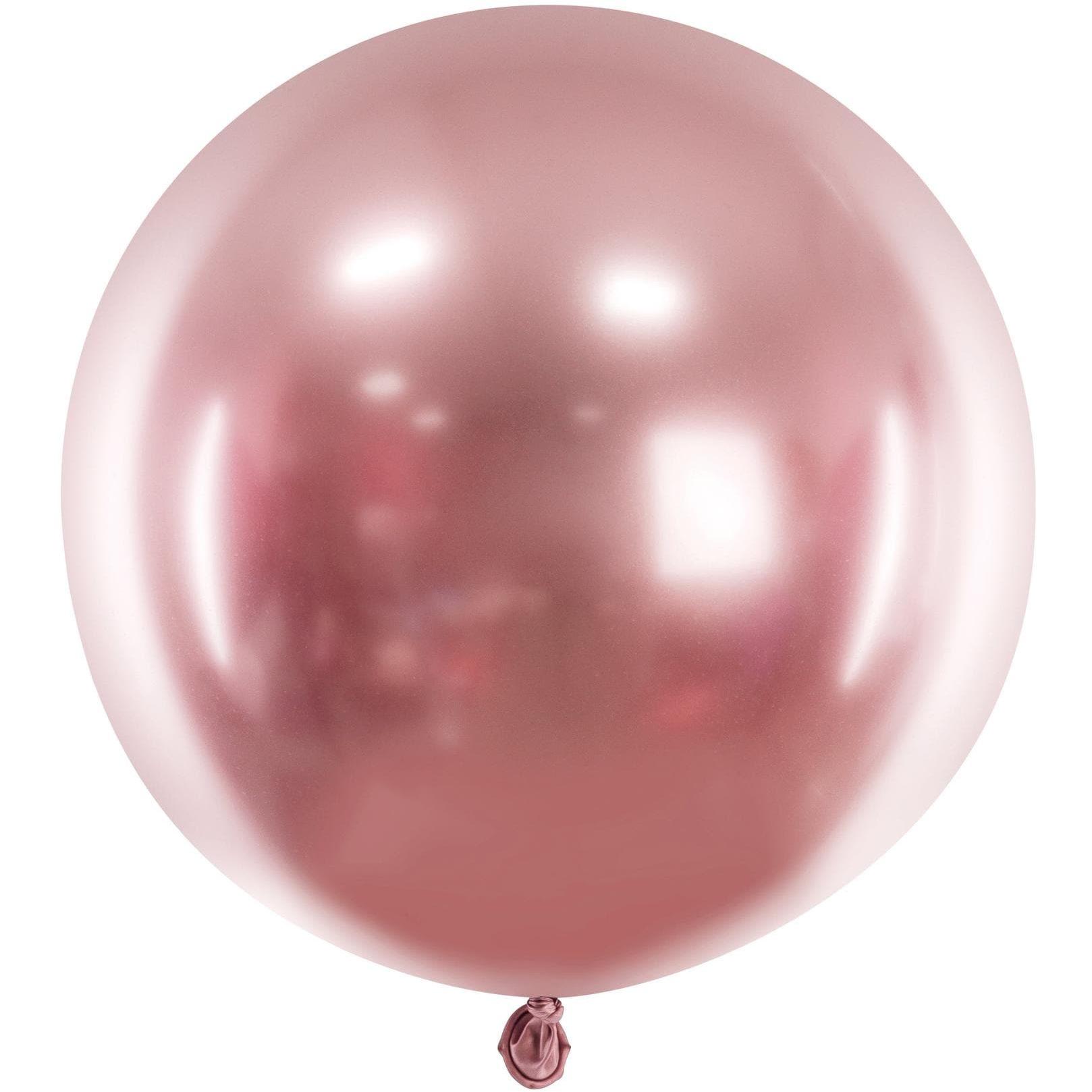 Partydeco Ballon rund Gold glänzend