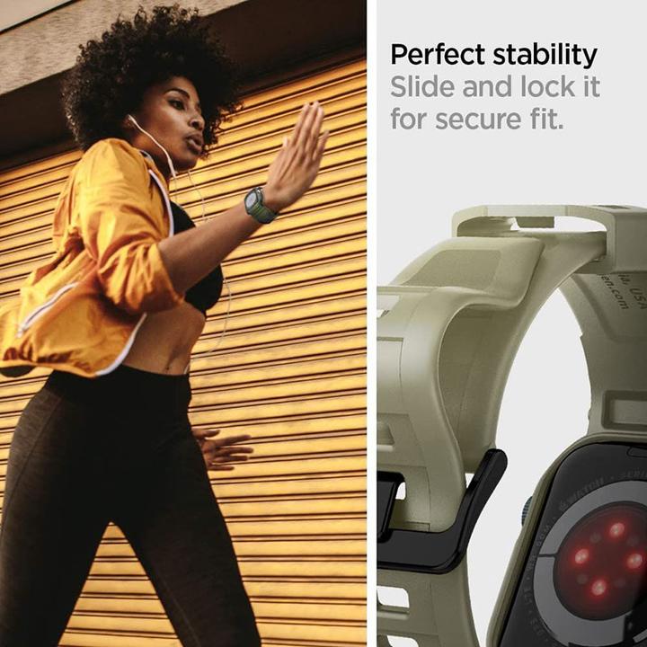 Produktbild Spigen RUGGED ARMOR?PRO? APPLE WATCH 4 / 5 / 6 / 7 / 8 / SE (44 / 45 MM) VINTAGE KHAKI (44 mm, 45 mm, Thermoplastic polyurethane (TPU))