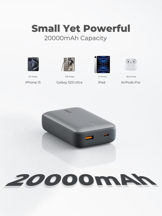 Immagine prodotto Aukey Spark Mini (20000 mAh, 20 W, 74 Wh)