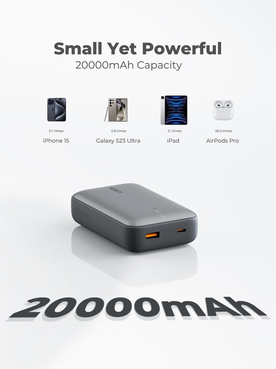 Image du produit Aukey Spark Mini (20000 mAh, 20 W, 74 Wh)