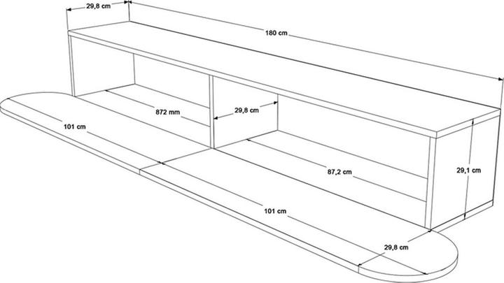Produktbild Skye Decor LUM1-A TV Stand (180 x 31.60 x 29.60 cm)