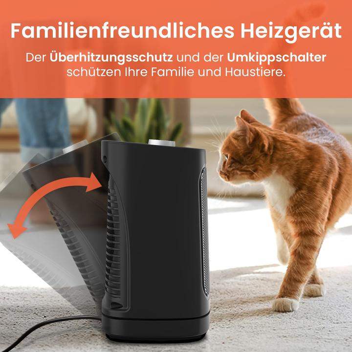 Actual product image Breeze Mini Ceramic Fan Heater 1800W Black (1800 W)