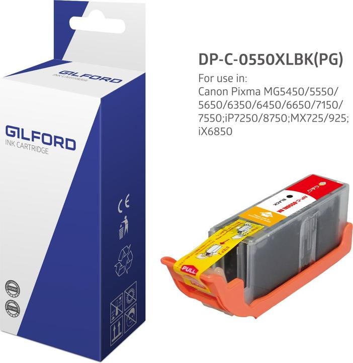 Actual product image Gilford DC-550BK - XL - sort - blaekpat (FC)