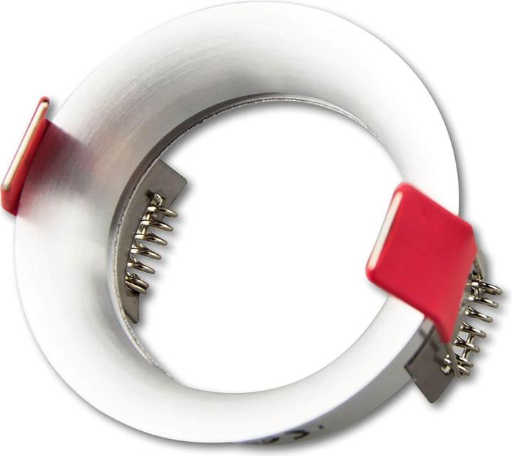 Produktbild Isoled Einbaurahmen Slim rund, Lochausschnitt 63,5mm, DN69, Alu gebürstet, für GU10/MR16 Spots
