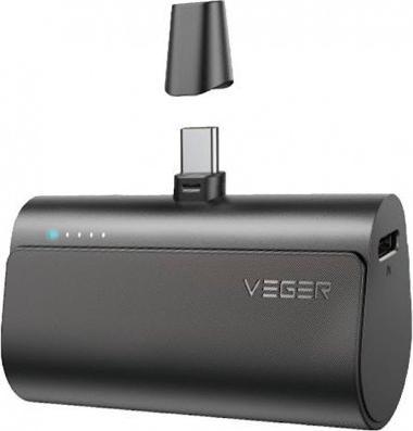Actual product image Veger PlugOn Powerbank Type-C - 5000mAh (5000 mAh, 20 W, 18.50 Wh)
