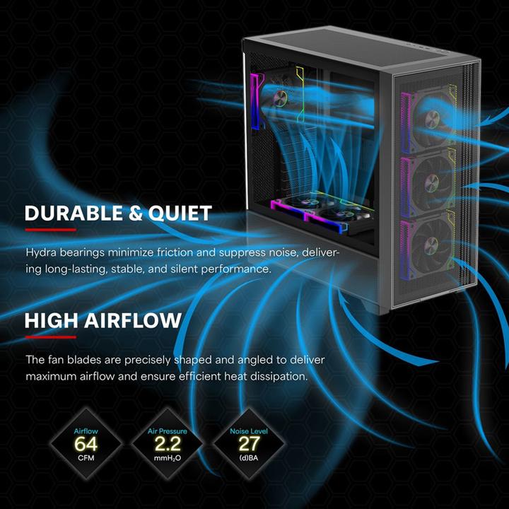 Image du produit Xilence Lüfter Daisy-Chain-ARGB 125x360x25mm (120 mm, 3x)