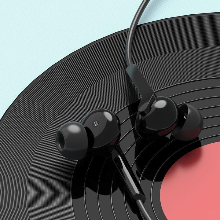 Actual product image Dudao X3C+ wired USB-C in-ear headphones 1.2m - black (Cable)