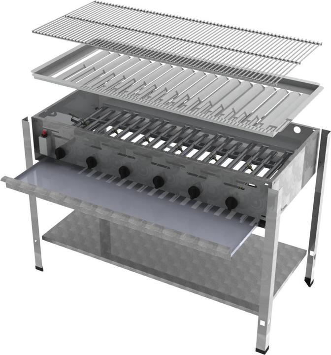 Produktbild ChattenGlut Gasbräter 6-flammig mit Rost (22 kW)