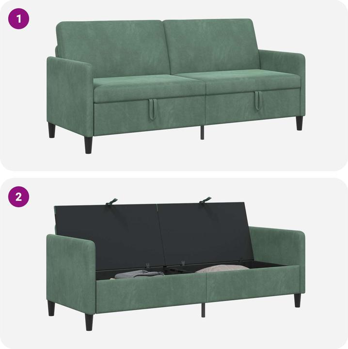 Produktbild vidaXL Sofa mit Stauraum (3-Sitzer)