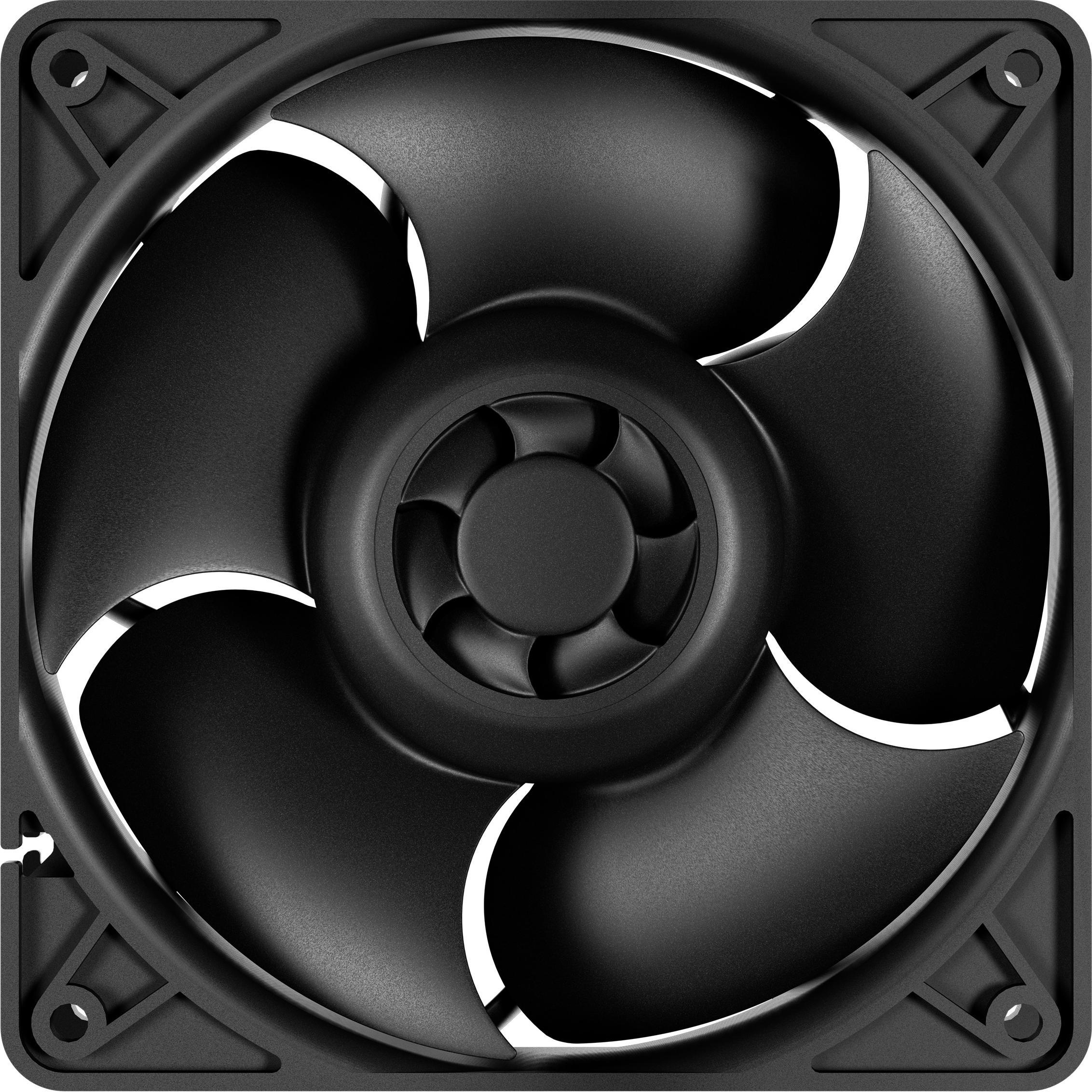 Arctic Lüfter 120x120x25mm S12038-8K (120 mm, 1 x), PC Lüfter, Schwarz