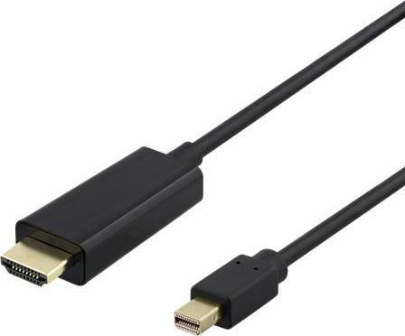 Produktbild Xavax Kabel miniDisplayPort zu HDMI, 4K UHD, 2m, schwarz (HDMI, Mini DP)