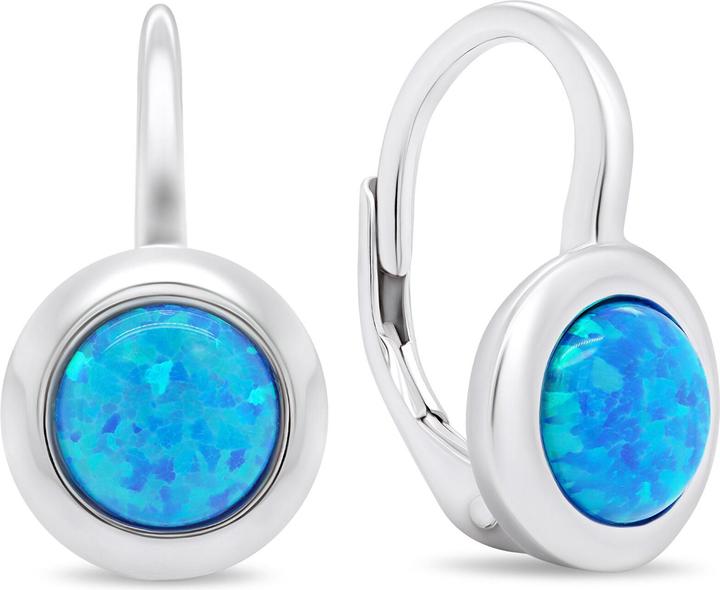Immagine prodotto Brilio Argento - Orecchini in argento con opali sintetici EA376WB (Pietre sintetiche)