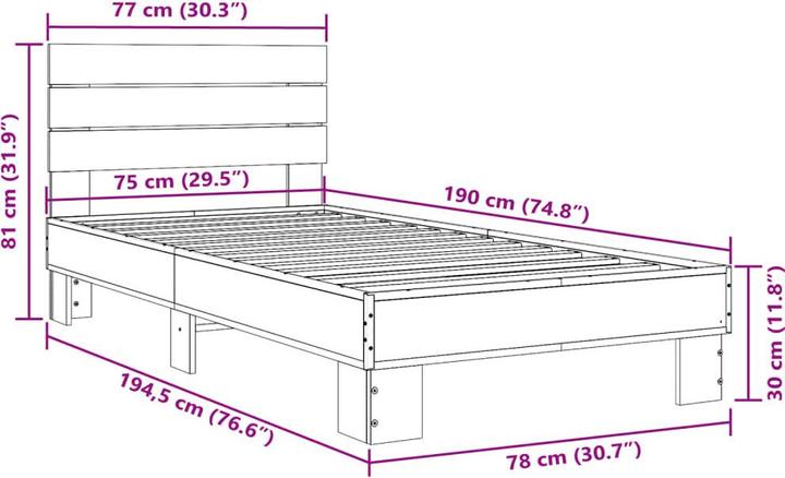 Image du produit vidaXL Kathrine (75 x 190 cm)