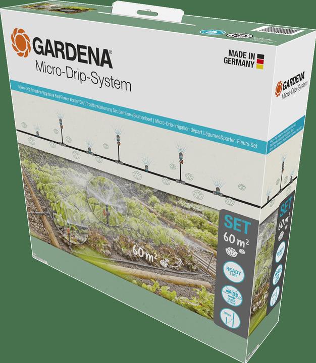 Image du produit Gardena Kit Micro-Drip Système pour potager/jardin de fleurs (Kit d'irrigation goutte à goutte)