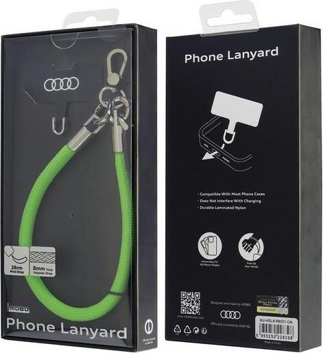 Produktbild Audi uniwersalna smycz do telefonu 28cm 8mm zielony/green AU-HSL8-R8/D1-GN