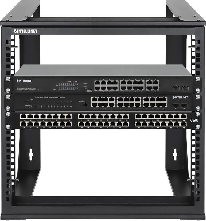 Actual product image Intellinet 19" laboratory rack for wall mounting, 2 support rails, 9 U (10.86 RU, 19 inch rack)