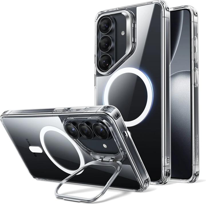 ESR - Classic Hybrid HaloLock Kickstand - Samsung Galaxy S26 - Clear (Samsung Galaxy S26)